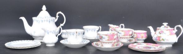 TWO VINTAGE ROYAL ALBERT CHINA TEA SERVICES