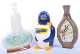 THREE VINTAGE RETRO ADVERTISING JARS & DECANTERS