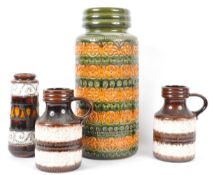 COLLECTION OF WEST GERMAN POTTERY VASES - SHEURLICH