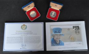 THREE ROYAL MINT SILVER PROOF ELIZABETH II COINS