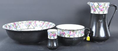 VINTAGE FLORAL CHINA WASH SET - MANNER OF SHELLEY