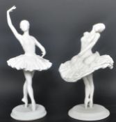 TWO BISQUE BALLERINA FIGURES