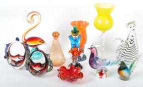 COLLECTION OF RETRO MURANO GLASS