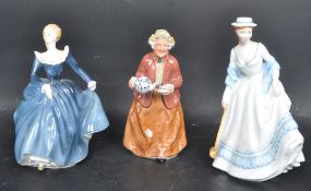 COLLECTION OF THREE VINTAGE ROYAL DOULTON BONE CHINA FIGURES