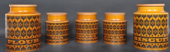 SET OF 5 1976 VINTAGE HORNSEA HEIRLOOM STORAGE JARS