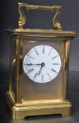 20TH CENTURY FRENCH RICHARD & CIE BRASS CARRIAGE CLOCK