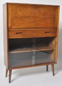 RETRO OAK WRITING BUREAU CABINET