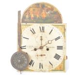 19TH CENTURY SAUNDERS HAN PAINTED CLOCK FACE & MOVEMENT