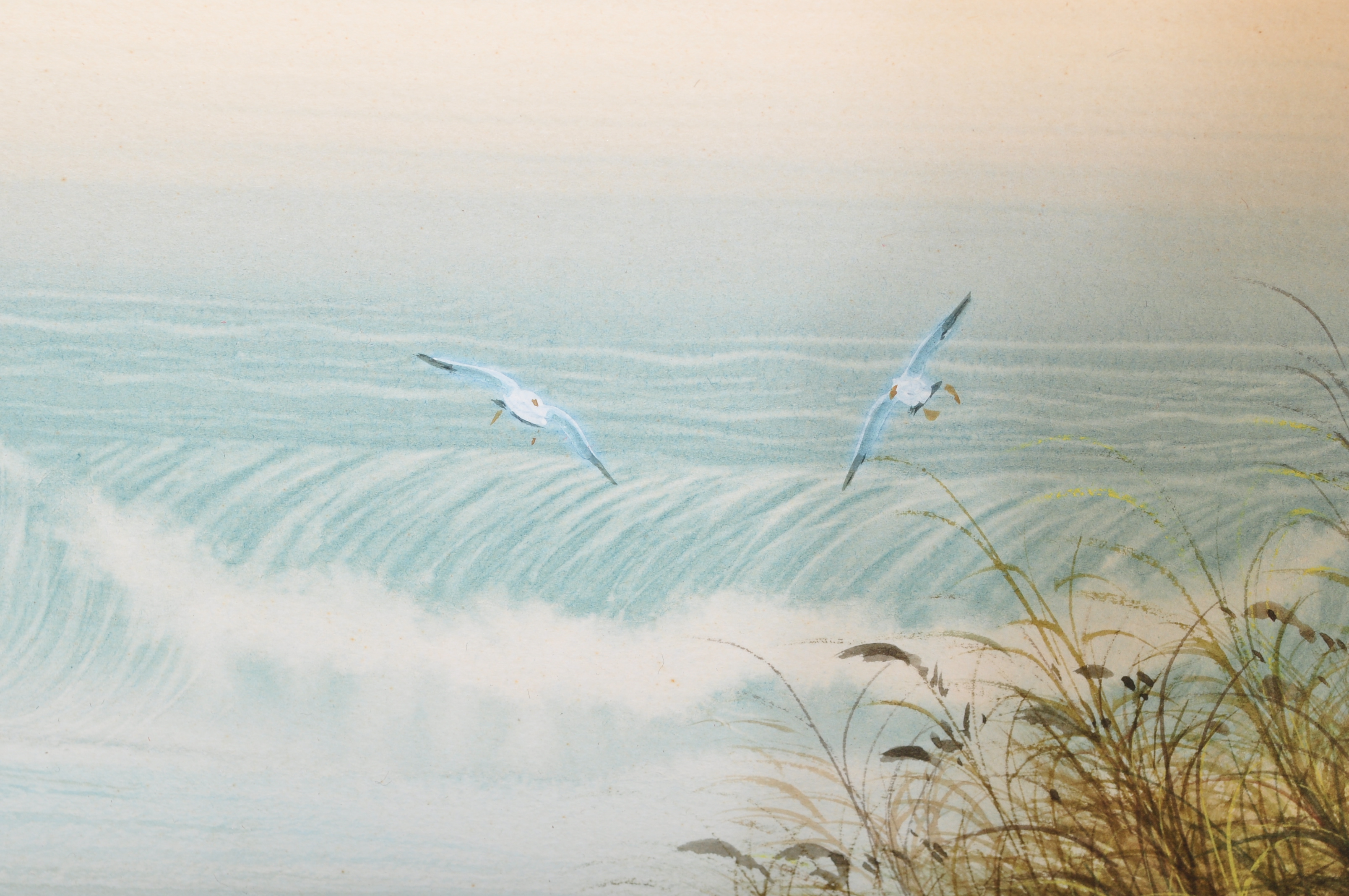TWO 20TH CENTURY WATERCOLOUR PAINTINGS BEACH SCENES - Image 5 of 10