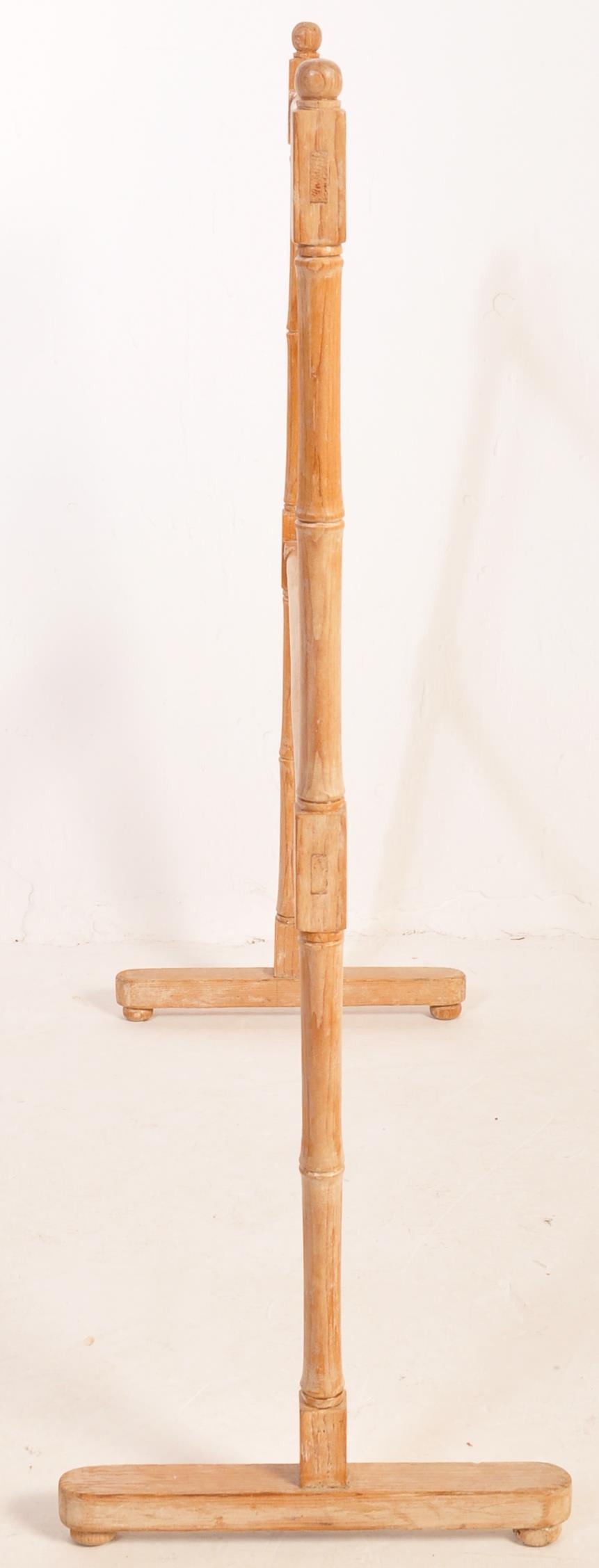 VICTORIAN 19TH CENTURY PINE TOWEL RAIL STAND & OTHER - Image 4 of 6