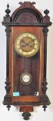 19TH CENTURY VICTORIAN VIENNA REGULATOR WALL CLOCK