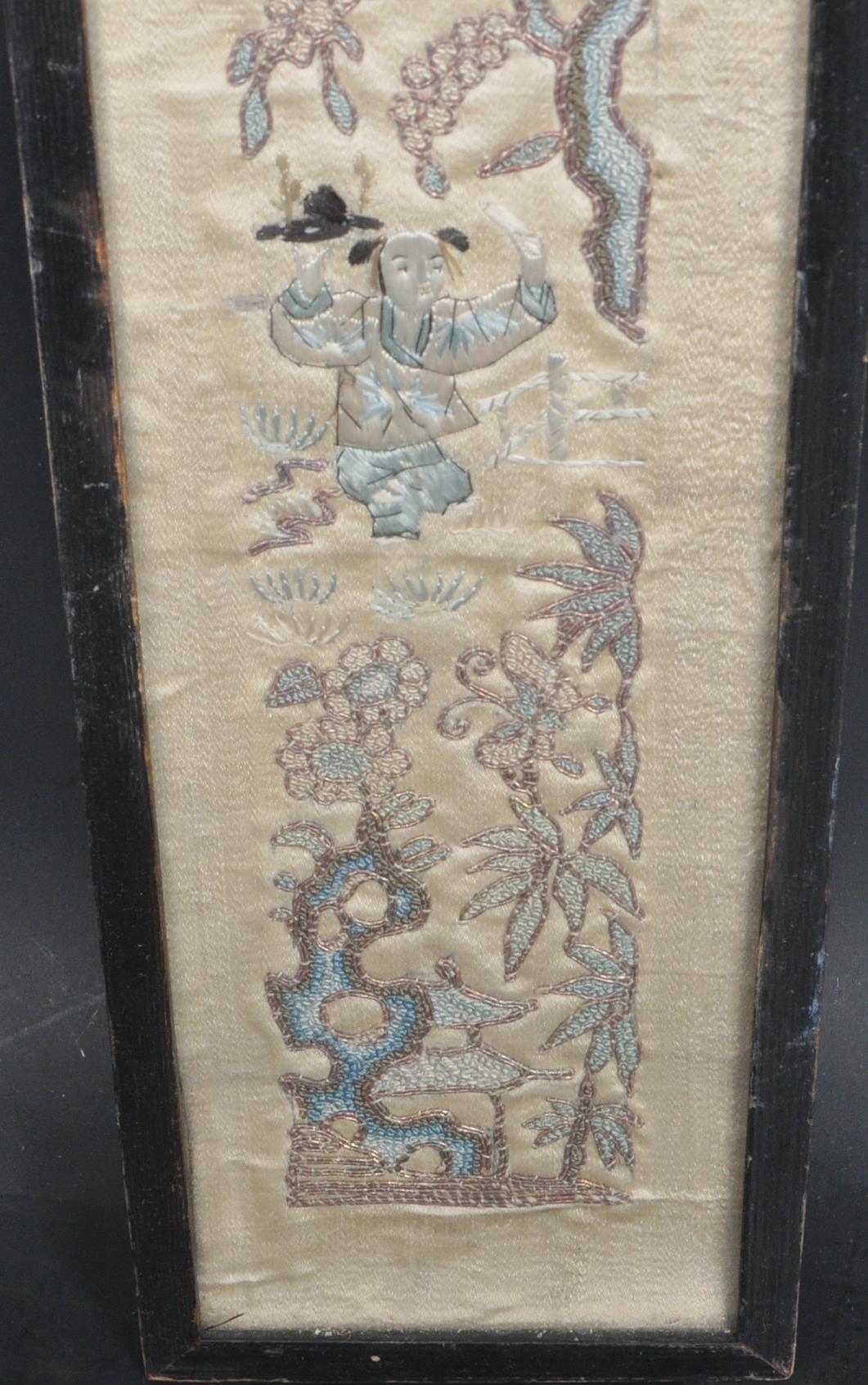 CHINESE ORIENTAL EMBROIDERED SILK PANEL - Image 10 of 11