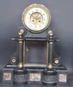 19TH CENTURY CLASSICAL SLATE MANTLE CLOCK