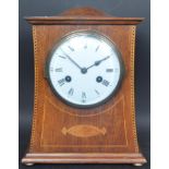 EDWARDIAN INLAID EIGHT DAY MOVEMENT MANTEL CLOCK