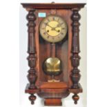 VICTORIAN VIENNA MAHOGANY WALL CLOCK