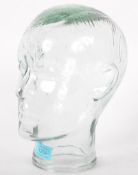 ART DECO STYLE MOULDED GLASS PHRENOLOGY HEAD