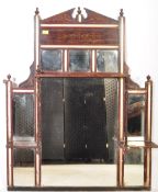 VICTORIAN 19TH VICTORIAN LARGE OVERMANTEL MIRROR