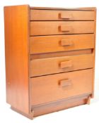 WHITE & NEWTON TEAK WOOD PEDESTAL CHEST OF DRAWERS