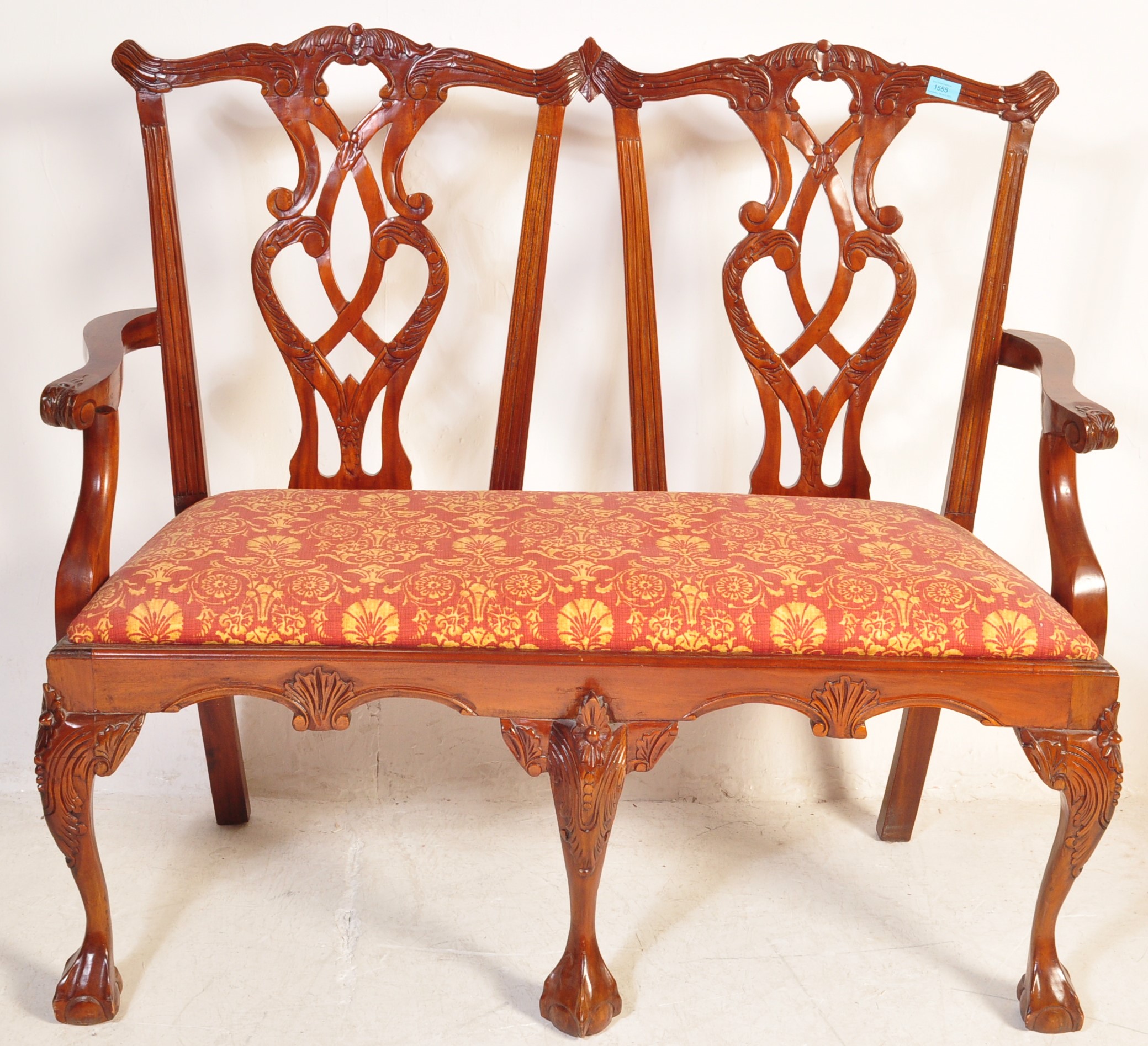 GEORGE IV REPRODUCTION MAHOGANY TWO SEATER SOFA - Image 2 of 7