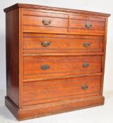 EDWARDIAN MAHOGANY ARTS & CRAFTS CHEST OF DRAWERS