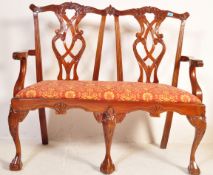 GEORGE IV REPRODUCTION MAHOGANY TWO SEATER SOFA