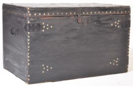 19TH CENTURY VICTORIAN BLANKET BOX / CHEST WITH STUDDED MOTIF