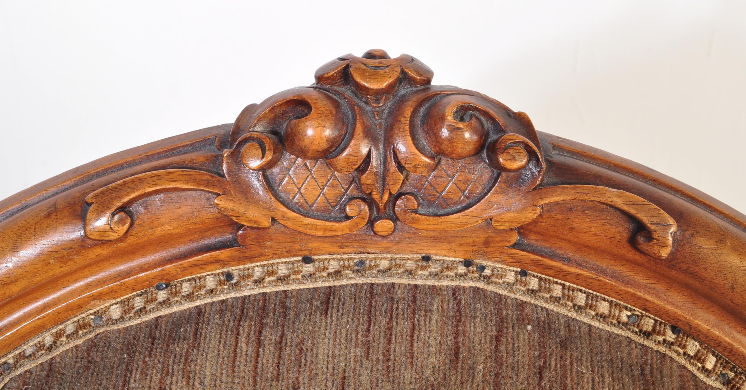 VICTORIAN 19TH CENTURY MAHOGANY NURSING CHAIR & OTHER - Image 12 of 14