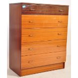 MID CENTURY TEAK WOOD TWO TONE CHEST OF DRAWERS