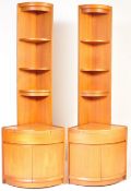 PAIR OF RETRO VINTAGE 20TH CENTURY TEAK CORNER UNITS