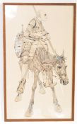 MARTIN CAULKIN - WATERCOLOUR PORTRAIT PAINTING - DON QUIXOTE