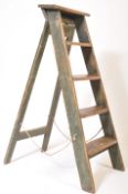EARLY 20TH CENTURY FOLDING PINE A FRAME STEP LADDER
