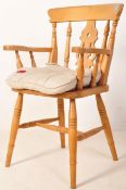 20TH CENTURY PINE COUNTRY HOUSE CARVER ARMCHAIR