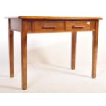 1950S OAK AIR MINISTRY WRITING TABLE DESK
