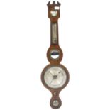 19TH CENTURY MAHOGANY BANJO MERCURY WALL BAROMETER