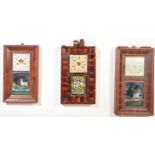 COLLECTION OF THREE EARLY 20TH CENTURY AMERICAN WALL HANGING STATION CLOCKS