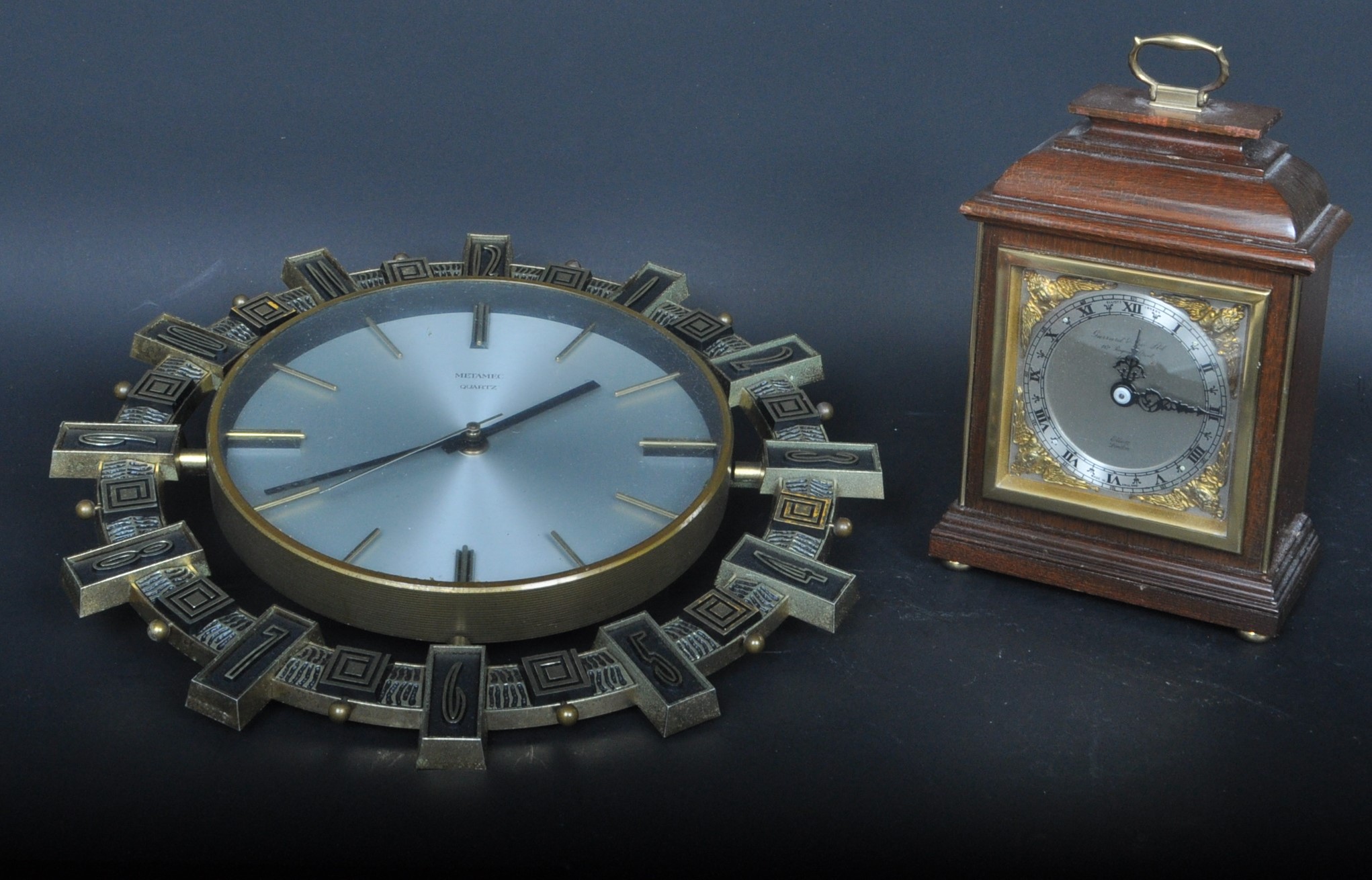 VINTAGE 20TH CENTURY GARRARD & CO MAHOGANY MANTEL CLOCK - auctions ...