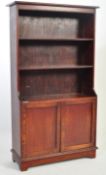 1920's SOLID OAK LIBRARY UPRIGHT BOOKCASE CABINET