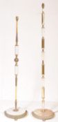 TWO VINTAGE MARBLE BRASS & ONYX STANDARD LAMPS