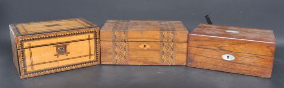 COLLECTION OF 19TH CENTURY LADIES WORKBOXES