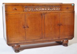 EARLY 20TH CENTURY CIRCA 1930S ART DECO OAK SIDEBOARD