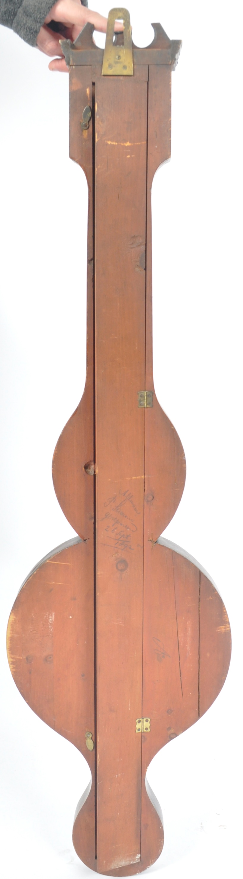 19TH CENTURY MAHOGANY BANJO MERCURY WALL BAROMETER - Image 7 of 8