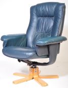 RETRO VINTAGE EKORNES STRESSLESS STYLE RECLINING SWIVEL CHAIR