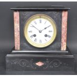EARLY 20TH CENTURY CLASSICAL SLATE & MARBLE MANTEL CLOCK
