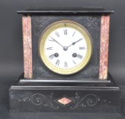 EARLY 20TH CENTURY CLASSICAL SLATE & MARBLE MANTEL CLOCK