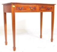 REGENCY REVIVAL YEW WOOD SERPENTINE CONSOLE TABLE