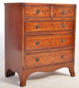 A GEORGE III REVIVAL BACHELORS CHEST OF DRAWERS