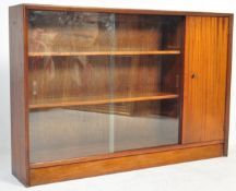 RETRO MID CENTURY 1960S TEAK GLAZED BOOKCASE