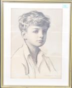 CHARLES BUCHEL (1872-1950) PASTEL PORTRAIT OF A YOUNG BOY