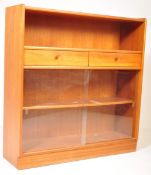 NATHAN FURNITURE MID CENTURY TEAK BOOKCASE CABINET