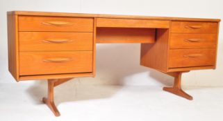 RETRO MID CENTURY TEAK WOOD WRITING TABLE DESK